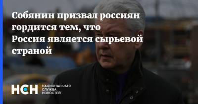Собянин призвал россиян гордится тем, что Россия является сырьевой страной