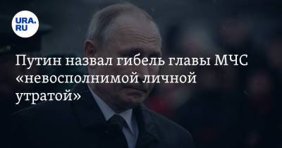 Путин назвал гибель главы МЧС «невосполнимой личной утратой»
