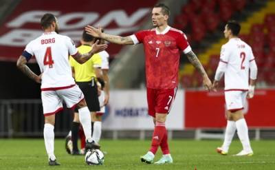 Сборная России по футболу обыграла команду Мальты в матче отборочного турнира чемпионата мира 2022 года