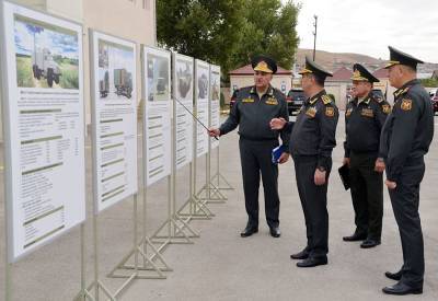 Руководство Минобороны Азербайджана посетило воинскую часть связи (ФОТО)
