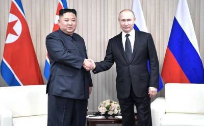 Владимир Путин поздравил лидера Кореи Ким Чен Ына с 73-летием основания КНДР