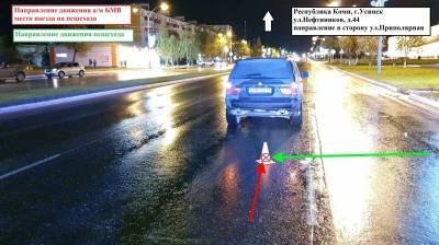 В Усинске под колеса BMW попал пенсионер, переходивший дорогу вне зебры