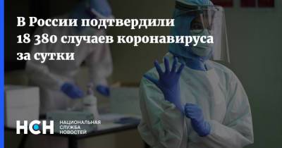 В России подтвердили 18 380 случаев коронавируса за сутки