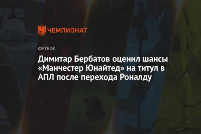 Димитар Бербатов оценил шансы «Манчестер Юнайтед» на титул в АПЛ после перехода Роналду