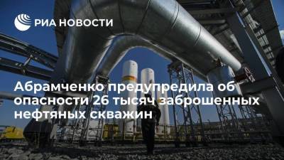 Абрамченко: около 26 тысяч заброшенных нефтяных скважин являются взрывоопасными