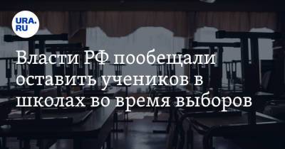 Власти РФ пообещали оставить учеников в школах во время выборов