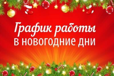 Напоминаем график работы различных ведомств в новогодние праздники в Тверской области