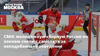 СМИ: молодежную сборную России по хоккею сняли с самолета за неподобающее поведение