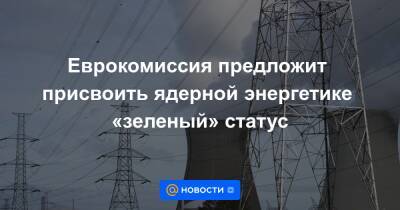 Еврокомиссия предложит присвоить ядерной энергетике «зеленый» статус