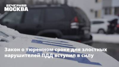Закон о тюремном сроке для злостных нарушителей ПДД вступил в силу - vm.ru - Россия