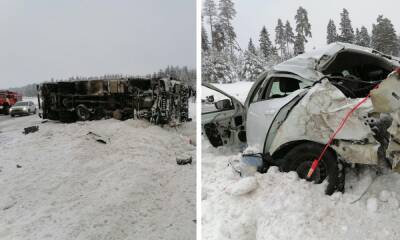 Жесткая авария на трассе в Карелии: столкнулись фура и два автомобиля