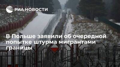 В Польше заявили о ранении сотрудницы Погранстражи при попытке штурма мигрантами границы