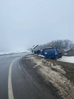 Два грузовых автомобиля столкнулись в Ростовской области. Фото