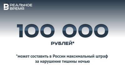 В России максимальный штраф за нарушение тишины ночью может составить 100 тысяч рублей — это много или мало?