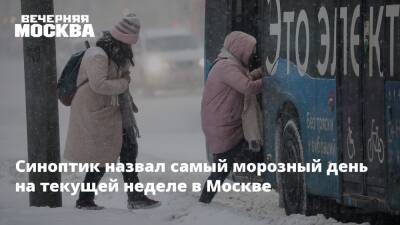 Синоптик назвал самый морозный день на текущей неделе в Москве