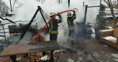 В Киеве горел Гидропарк, есть пострадавший