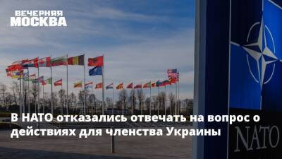 В НАТО отказались отвечать на вопрос о действиях для членства Украины