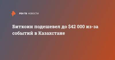 Биткоин подешевел до $42 000 из-за событий в Казахстане