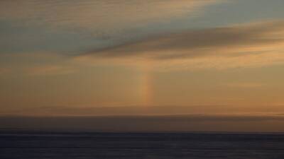 Одну из разновидностей солнечного гало наблюдали на Финском заливе — фото