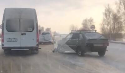 Легковой автомобиль попал в ДТП у села Дубровичи под Рязанью