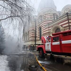 В Харькове горел Благовещенский собор. Фото