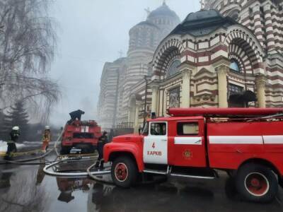 В Харькове произошел пожар на территории Свято-Благовещенского кафедрального собора