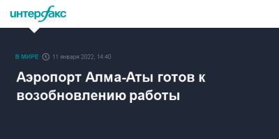 Аэропорт Алма-Аты готов к возобновлению работы - interfax.ru - Москва - Казахстан - Алма-Ата