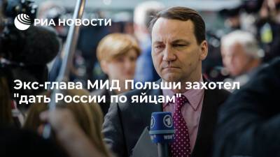 Евродепутат от Польши Сикорский утверждает, что Россия "получит по яйцам"