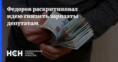 Федоров раскритиковал идею снизить зарплаты депутатам