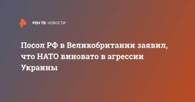 Посол РФ в Великобритании заявил, что НАТО виновато в агрессии Украины