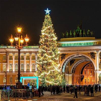 В Петербурге новогоднюю ель на Дворцовой площади оставят до конца января