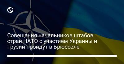 Совещания начальников штабов стран НАТО с участием Украины и Грузии пройдут в Брюсселе