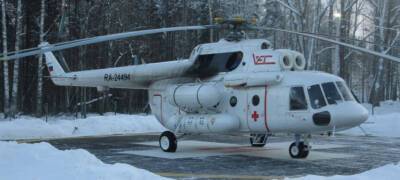 Вертолеты санавиации четыре раза вылетали за больными в районы Карелии в новогодние каникулы