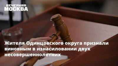 Жителя Одинцовского округа признали виновным в изнасиловании двух несовершеннолетних
