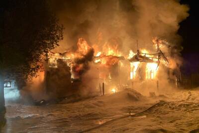 Жилой дом сгорел в Тверской области