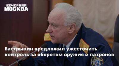 Бастрыкин предложил ужесточить контроль за оборотом оружия и патронов