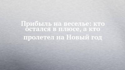 Прибыль на веселье: кто остался в плюсе, а кто пролетел на Новый год