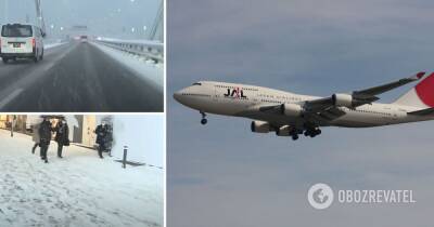 Снегопады в Японии: непогода парализовала 160 авиарейсов - фото и видео