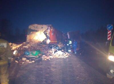 В Челябинской области в ДТП на трассе М-5 при столкновении двух фур погиб водитель
