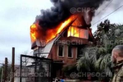Очередной пожар произошёл в частном доме в Сочи