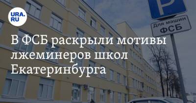 В ФСБ раскрыли мотивы лжеминеров школ Екатеринбурга