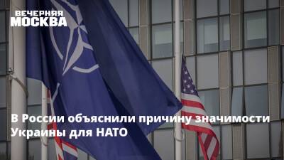 В России объяснили причину значимости Украины для НАТО