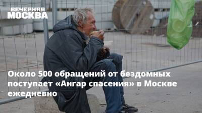 Около 500 обращений от бездомных поступает «Ангар спасения» в Москве ежедневно