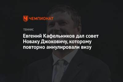 Евгений Кафельников дал совет Новаку Джоковичу, которому повторно аннулировали визу