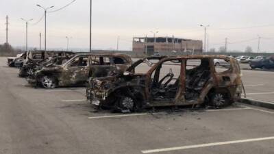 В сгоревших автомобилях на штраф-стоянке Алма-Аты до сих пор находят останки людей