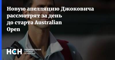 Новую апелляцию Джоковича рассмотрят за день до старта Australian Open