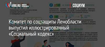 Комитет по соцзащиты Ленобласти выпустил иллюстрированный «Социальный кодекс»