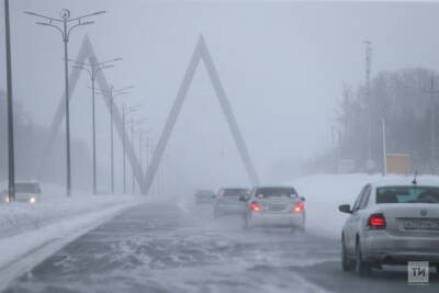 Метель и сильный ветер сохранятся в Татарстане