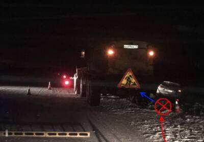 В Воркуте очистка кольцевой дороги от снега закончилась ДТП