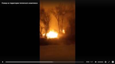 В Воронежской области очевидцы сняли на видео пожар на территории тепличного комплекса